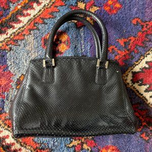 Suarez black snakeskin shoulder bag